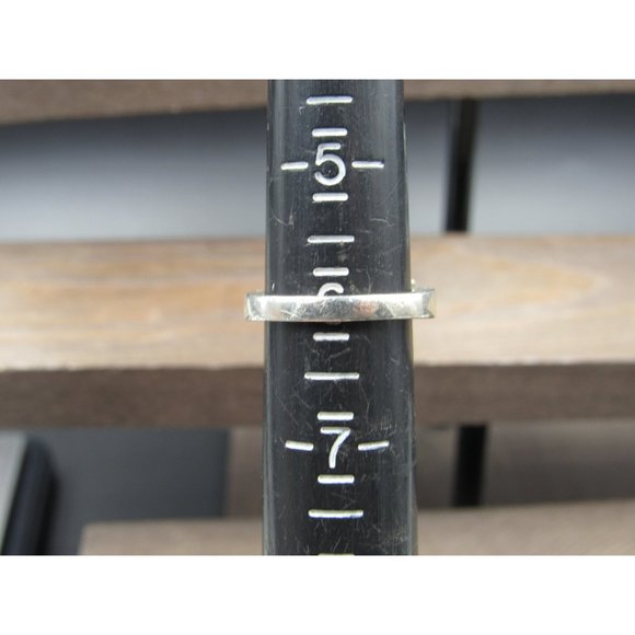 Size 6 Sterling Silver Stunning Triple Yellow Cubic Zirconia Band Ring - Picture 6 of 8